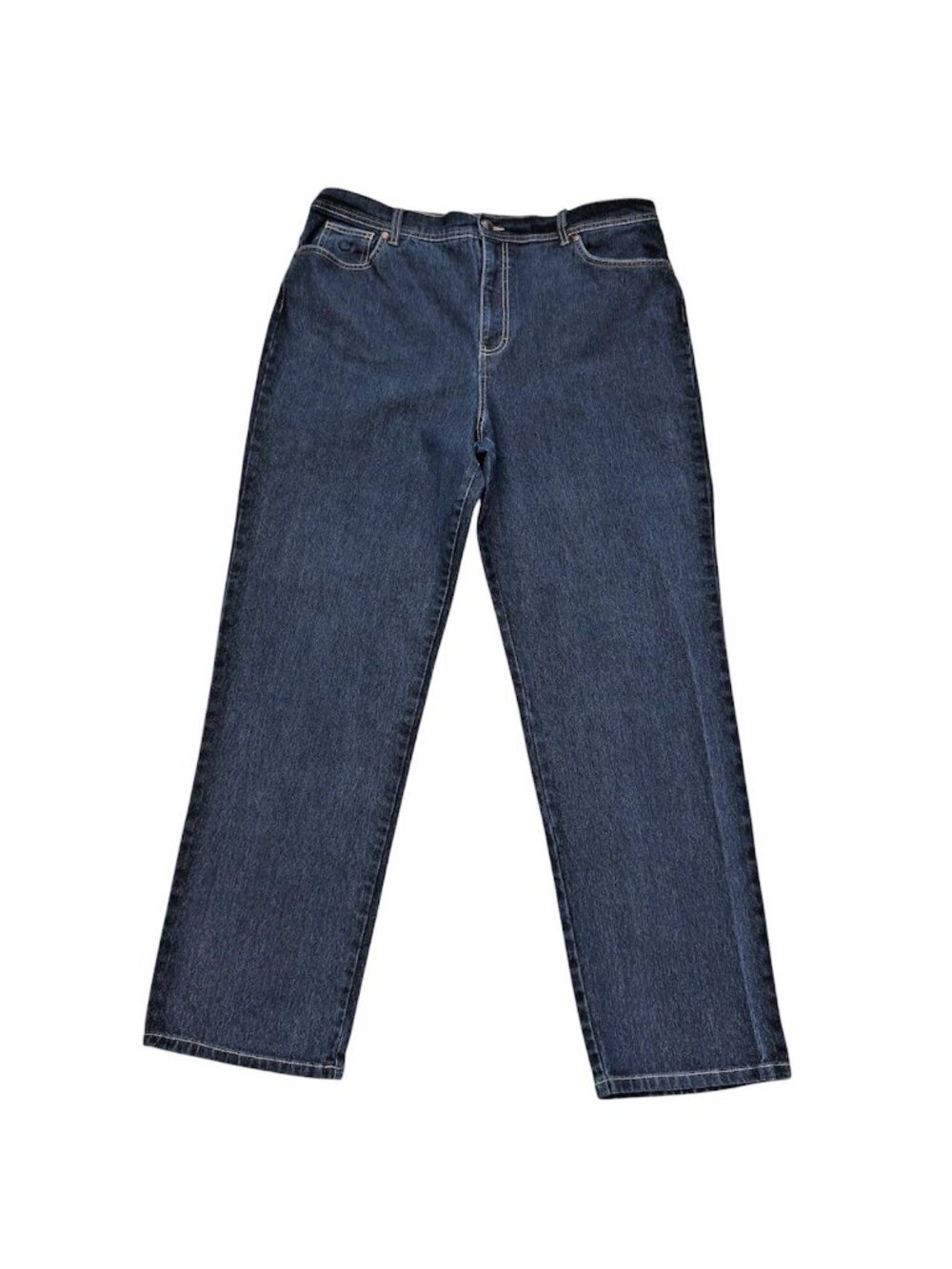 Gloria Vanderbilt Amanda Jeans Sz 18 High Rise Straight Leg Stretch Blue Denim